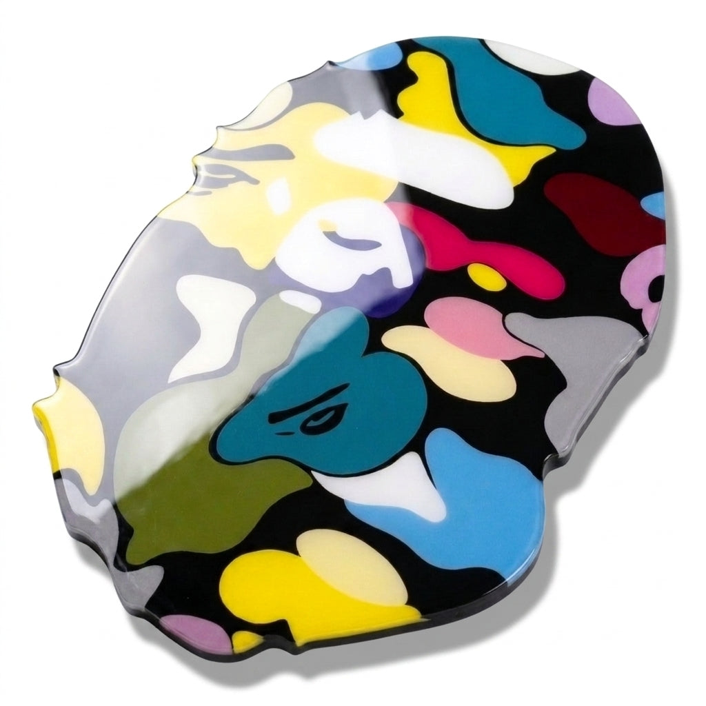 Ape Head Multi Black Epoxy Piece